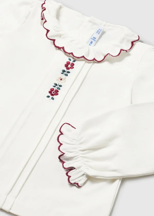 Mayoral Blusa flores bordados bebé