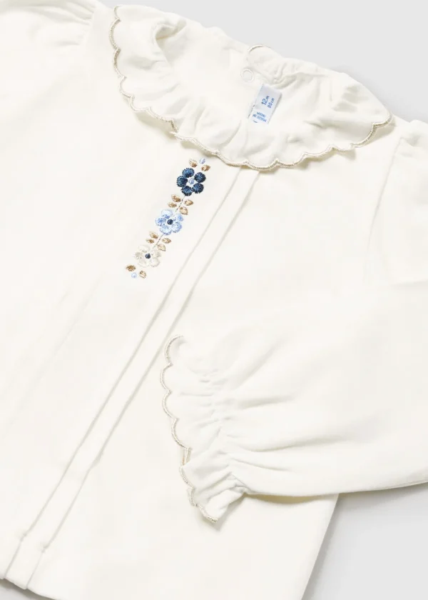 Mayoral Blusa flores bordados bebé