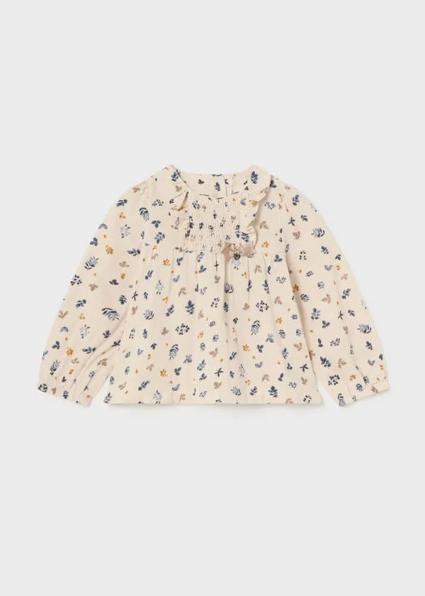 Mayoral Blusa gasa estampada bebé