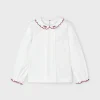 Mayoral Blusa gola bordada menina