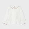 Mayoral Blusa gola bordada menina