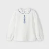 Mayoral Blusa gola bordado menina