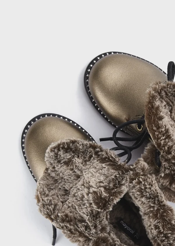 Mayoral Botins biker forro pelo menina