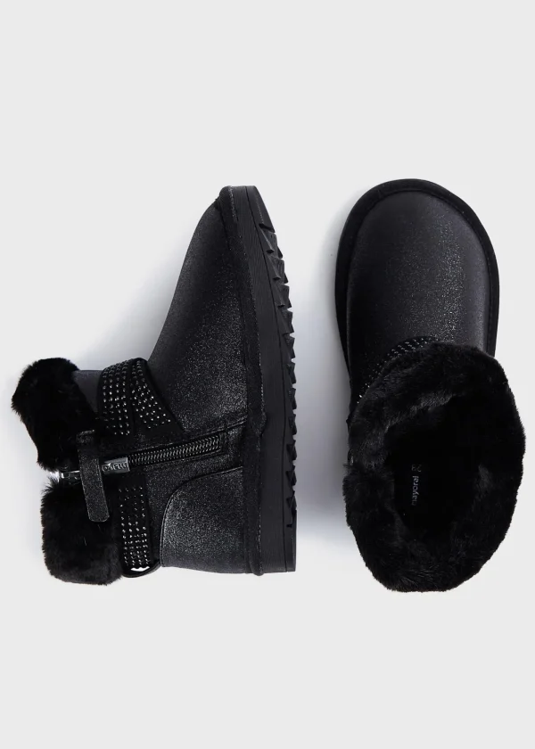 Mayoral Botins brilhos forro pelo menina