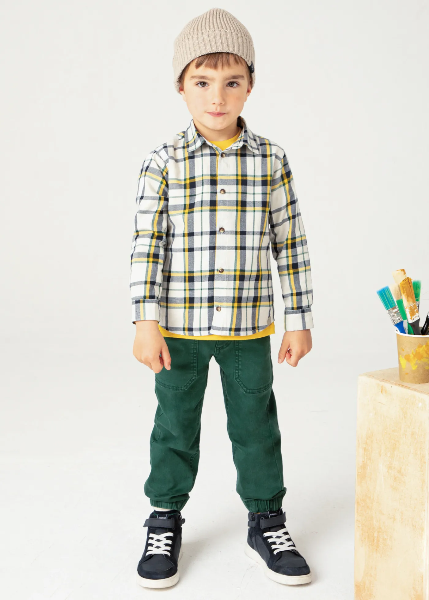 camisa_quadrados_menino_1-4.webp Mayoral Camisa quadrados menino