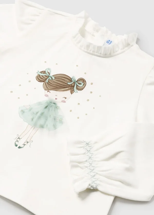Mayoral Camisola aplicação tule bebé