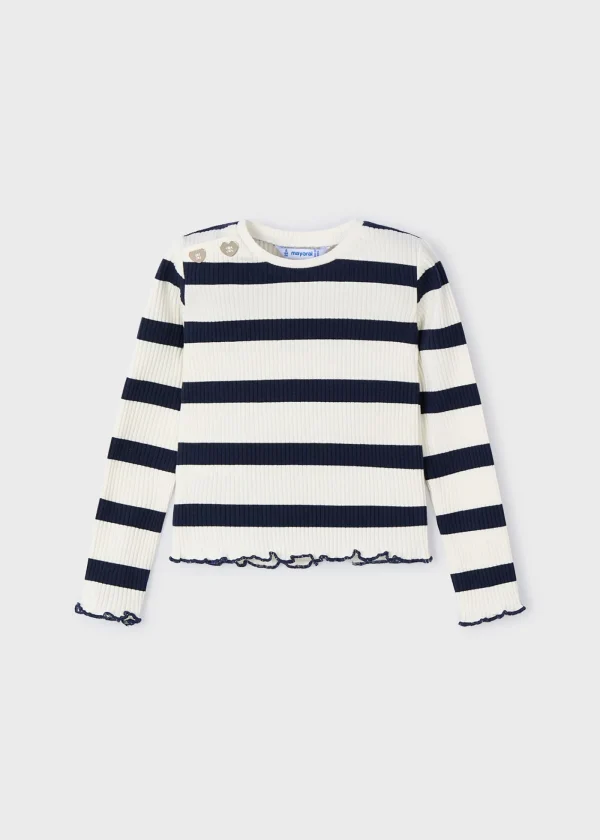 Mayoral Camisola canelada riscas menina