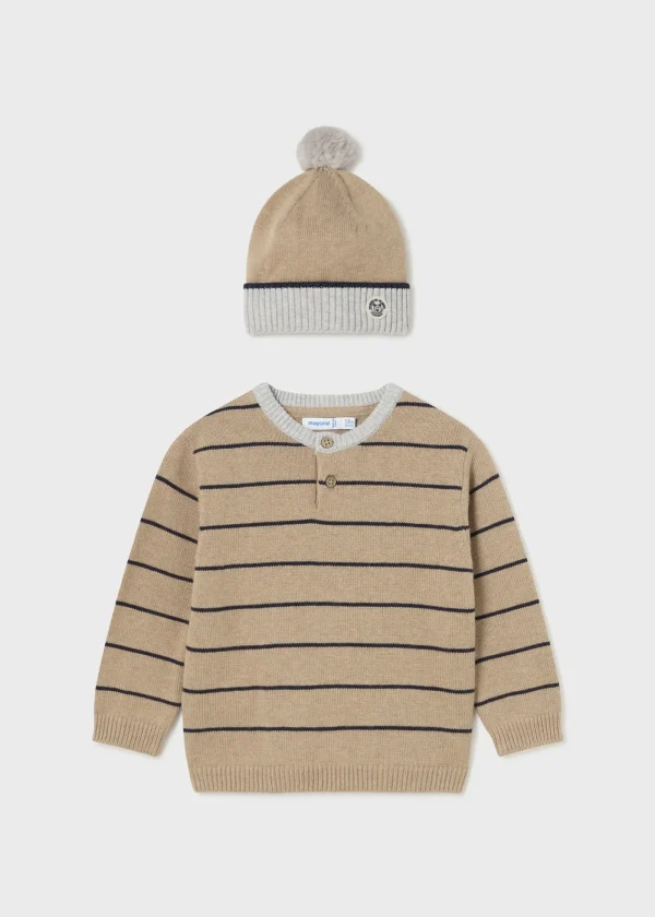 Mayoral Camisola com gorro bebé