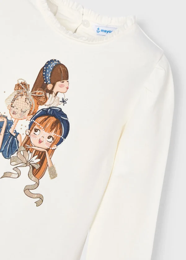 Mayoral Camisola desenho folho gola menina