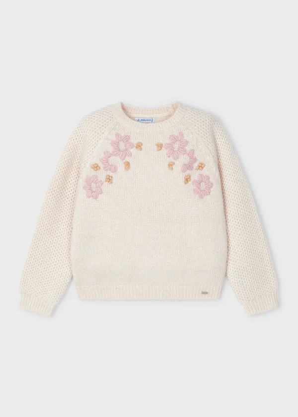 Mayoral Camisola flores bordadas menina