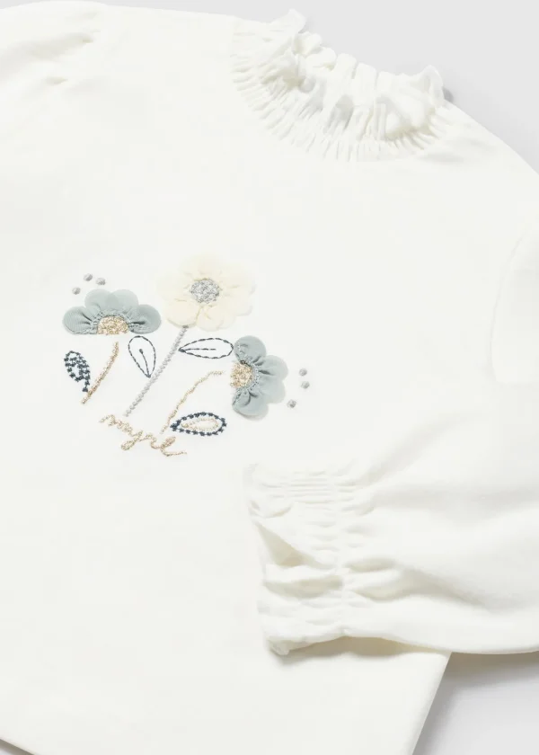 Mayoral Camisola semi cisne flores bebé