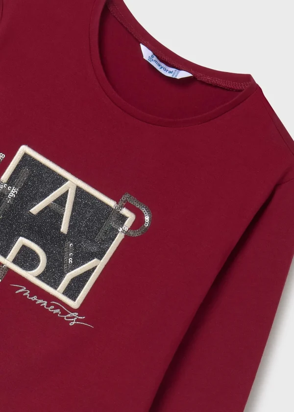 Mayoral Camisola texto lantejoulas rapariga