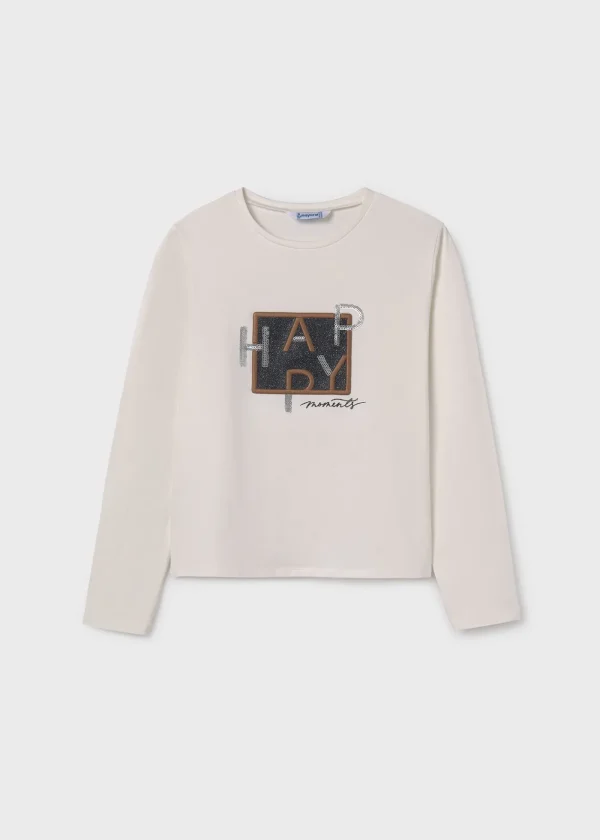 Mayoral Camisola texto lantejoulas rapariga