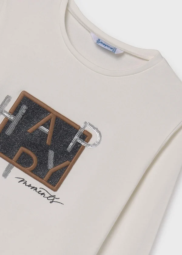 Mayoral Camisola texto lantejoulas rapariga
