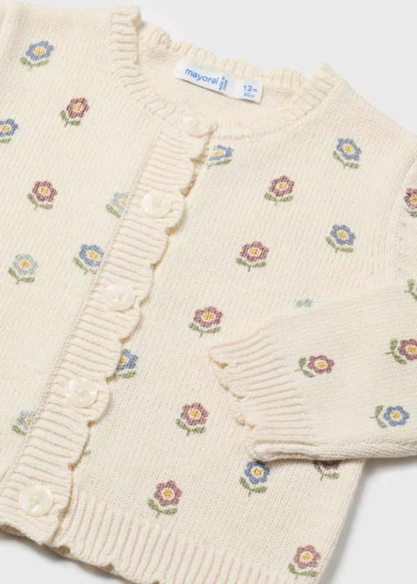 Mayoral Casaco tricot estampado bebé