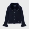 Mayoral Casaco tricot gola pelo menina