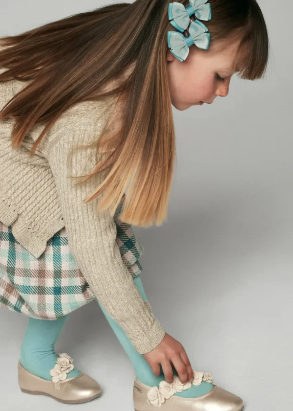 Mayoral Casaco tricot gola pelo menina