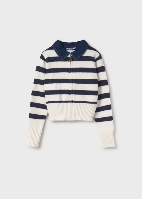 Mayoral Casaco tricot riscas rapariga
