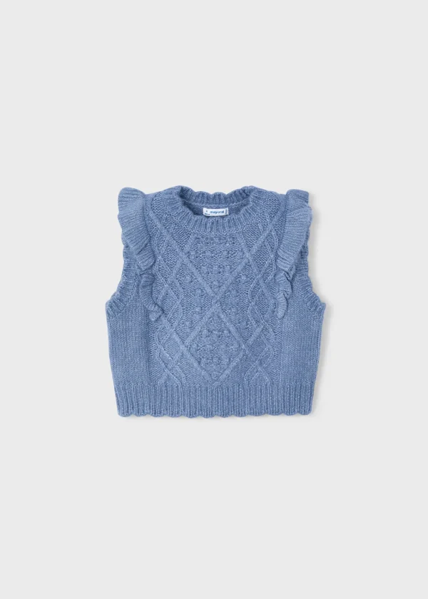 Mayoral Colete tricot folho menina
