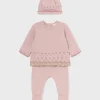 Mayoral Conjunto 3 peças tricot recém nascida