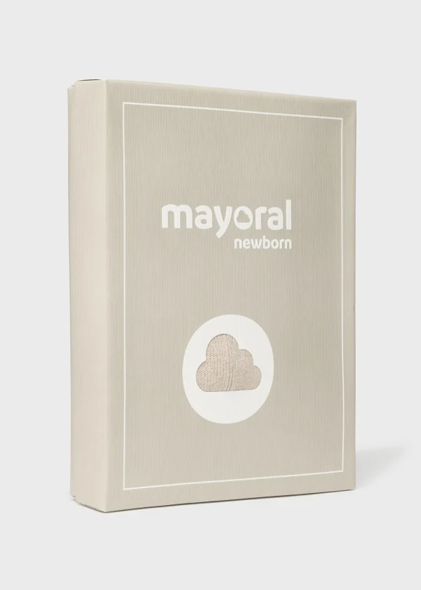 Mayoral Conjunto 3 peças tricot recém nascida