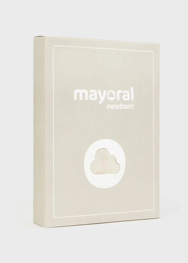 Mayoral Conjunto 3 peças tricot recém nascida