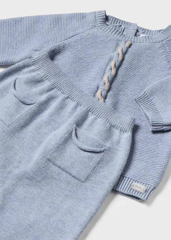 Mayoral Conjunto 3 peças tricot recém nascido