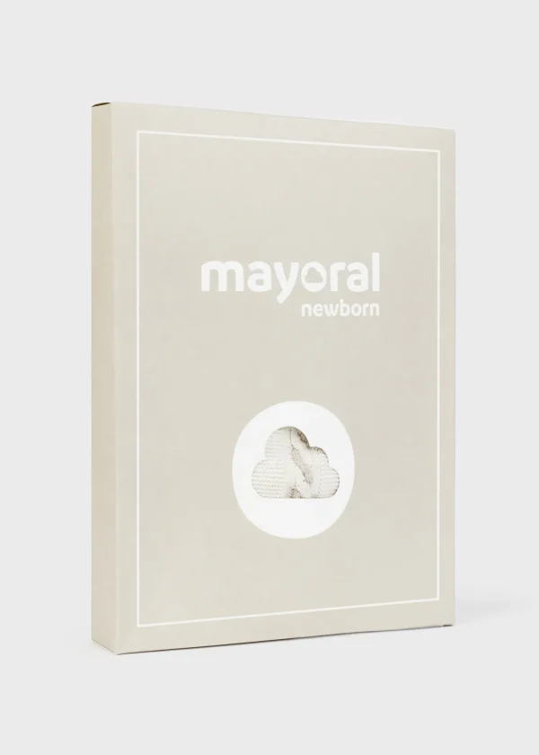 Mayoral Conjunto 3 peças tricot recém nascido