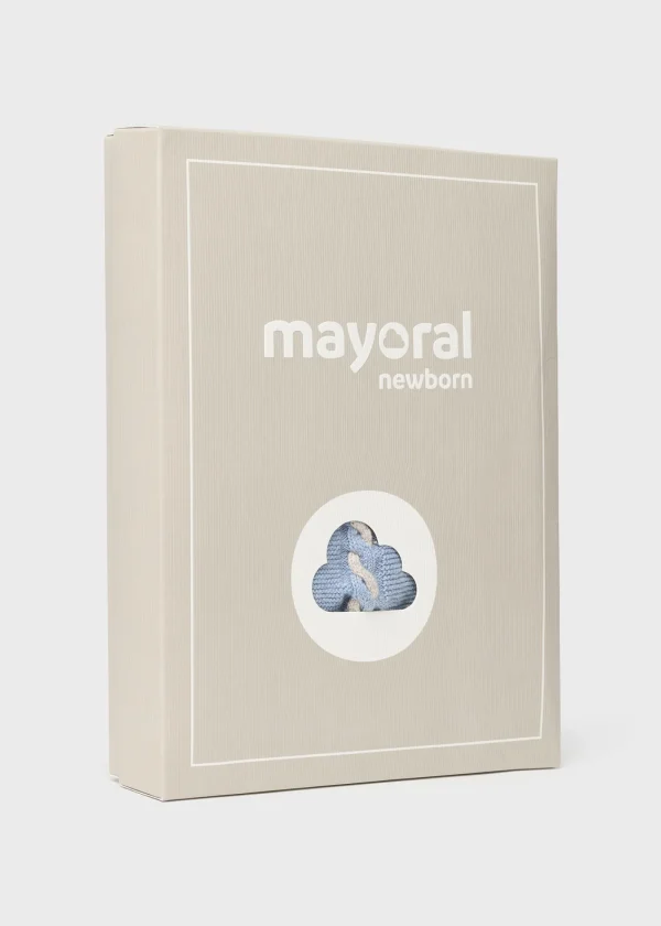 Mayoral Conjunto 3 peças tricot recém nascido