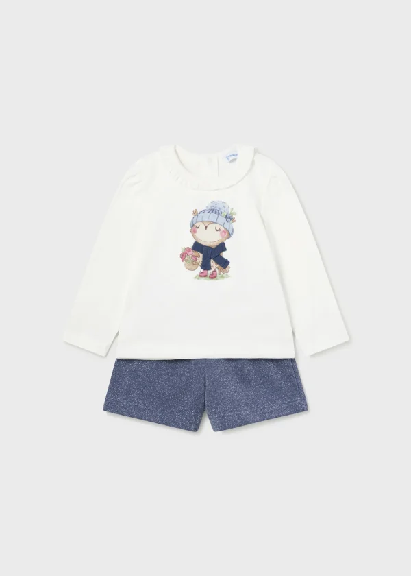 Mayoral Conjunto bermudas e camisa bebé