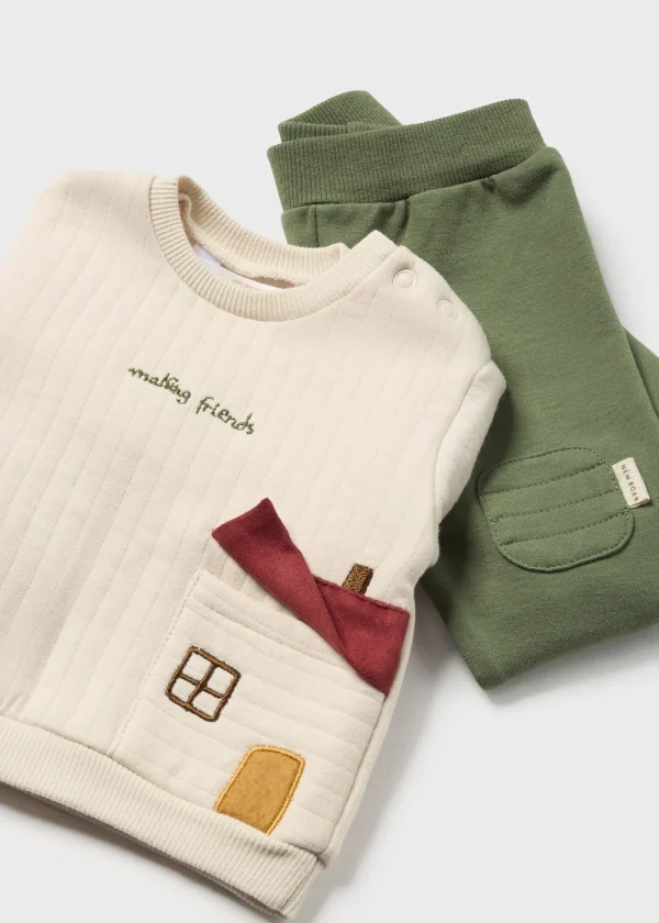 Mayoral Conjunto calças e sweat recém nascido