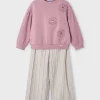 Mayoral Conjunto calças plissadas e sweat menina