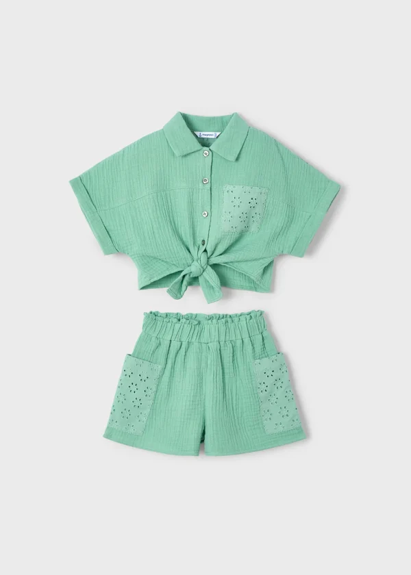 Mayoral Conjunto calção e blusa menina