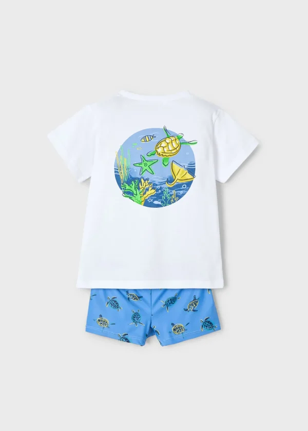 Mayoral Conjunto de banho e t-shirt proteção solar menino