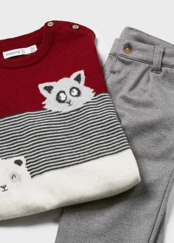 Mayoral Conjunto de calças e camisola bebé