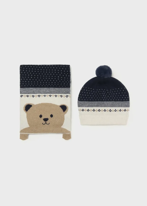 Mayoral Conjunto de gorro e cachecol bebé
