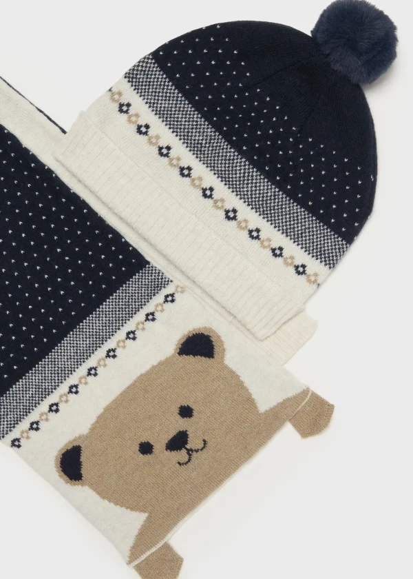 Mayoral Conjunto de gorro e cachecol bebé