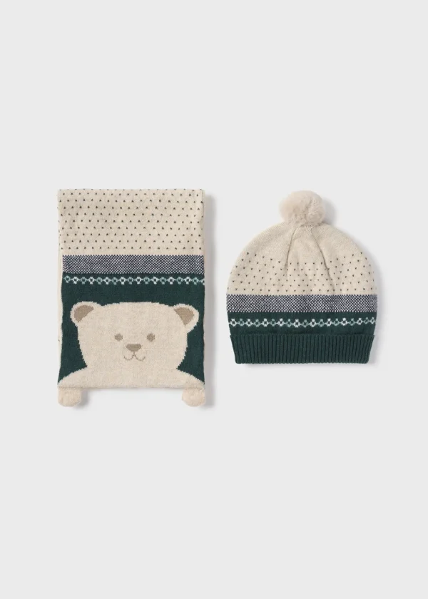 Mayoral Conjunto de gorro e cachecol bebé