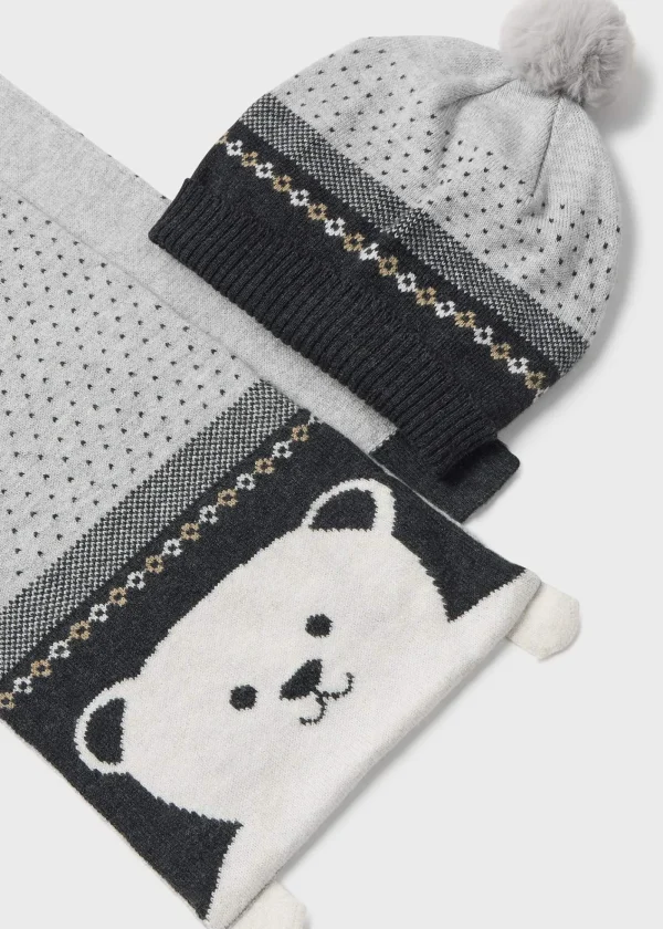 Mayoral Conjunto de gorro e cachecol bebé