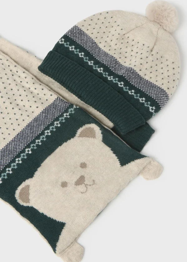 Mayoral Conjunto de gorro e cachecol bebé