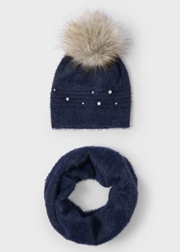 Mayoral Conjunto de gorro e cachecol menina