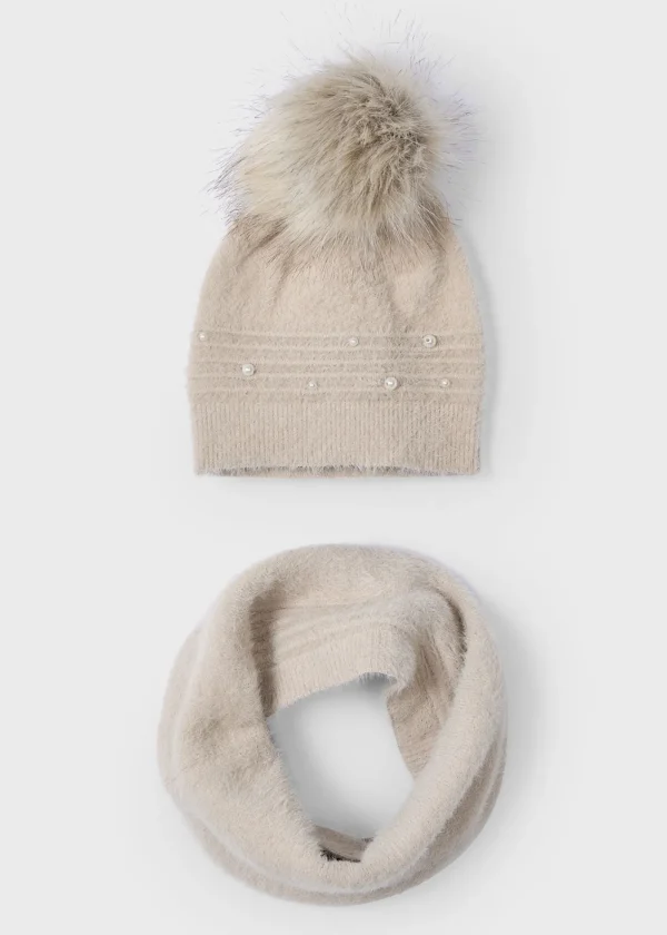 Mayoral Conjunto de gorro e cachecol menina