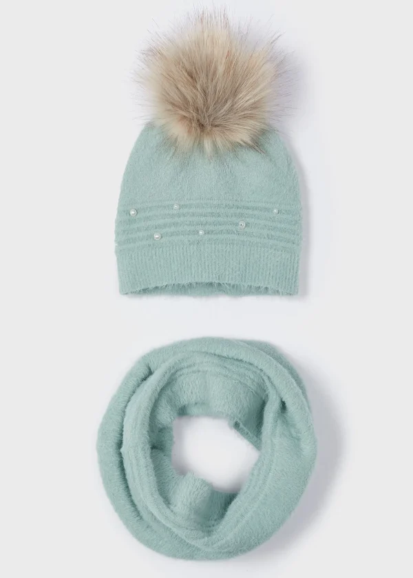 Mayoral Conjunto de gorro e cachecol menina