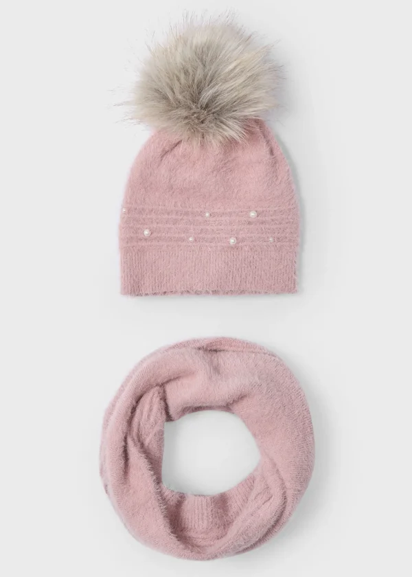 Mayoral Conjunto de gorro e cachecol menina