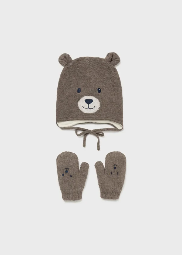 Mayoral Conjunto de gorro e luvas bebé