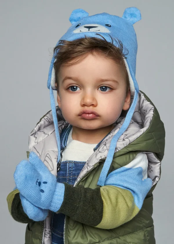 Mayoral Conjunto de gorro e luvas bebé