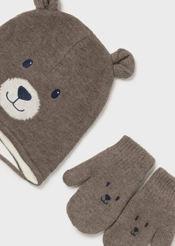 Mayoral Conjunto de gorro e luvas bebé
