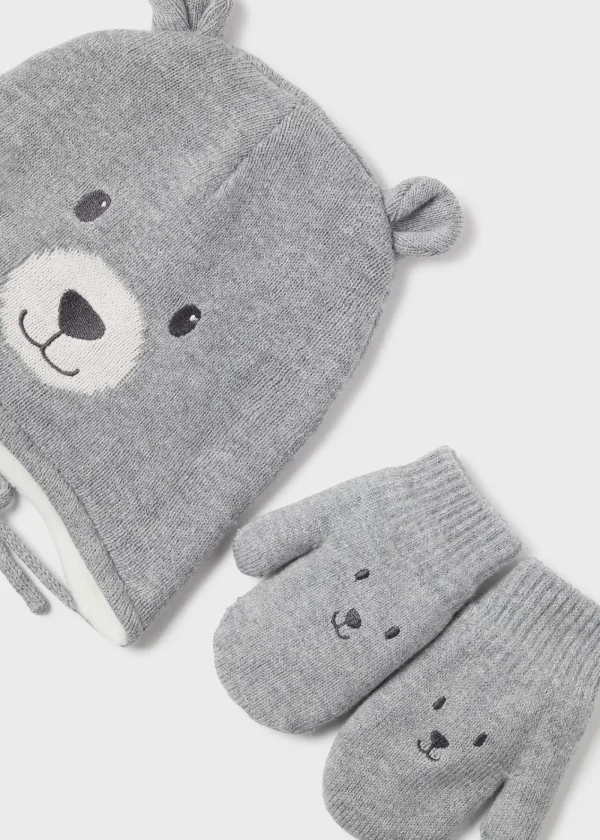 Mayoral Conjunto de gorro e luvas bebé