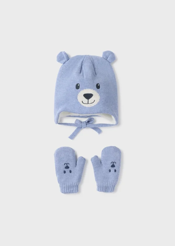 Mayoral Conjunto de gorro e luvas bebé