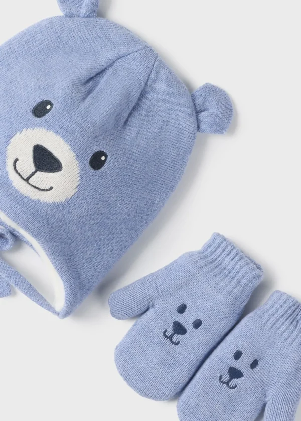 Mayoral Conjunto de gorro e luvas bebé